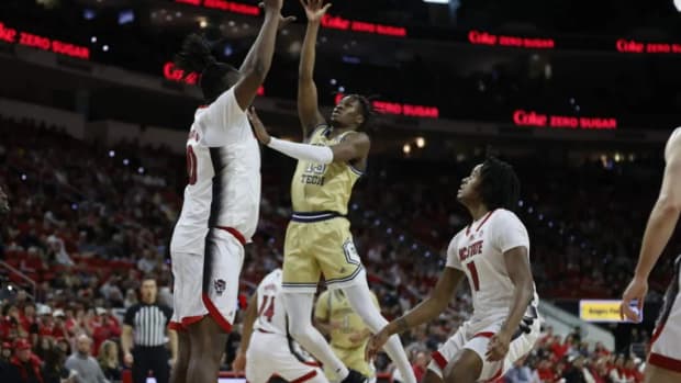 Georgia Tech guard Miles Kelly vs NC State